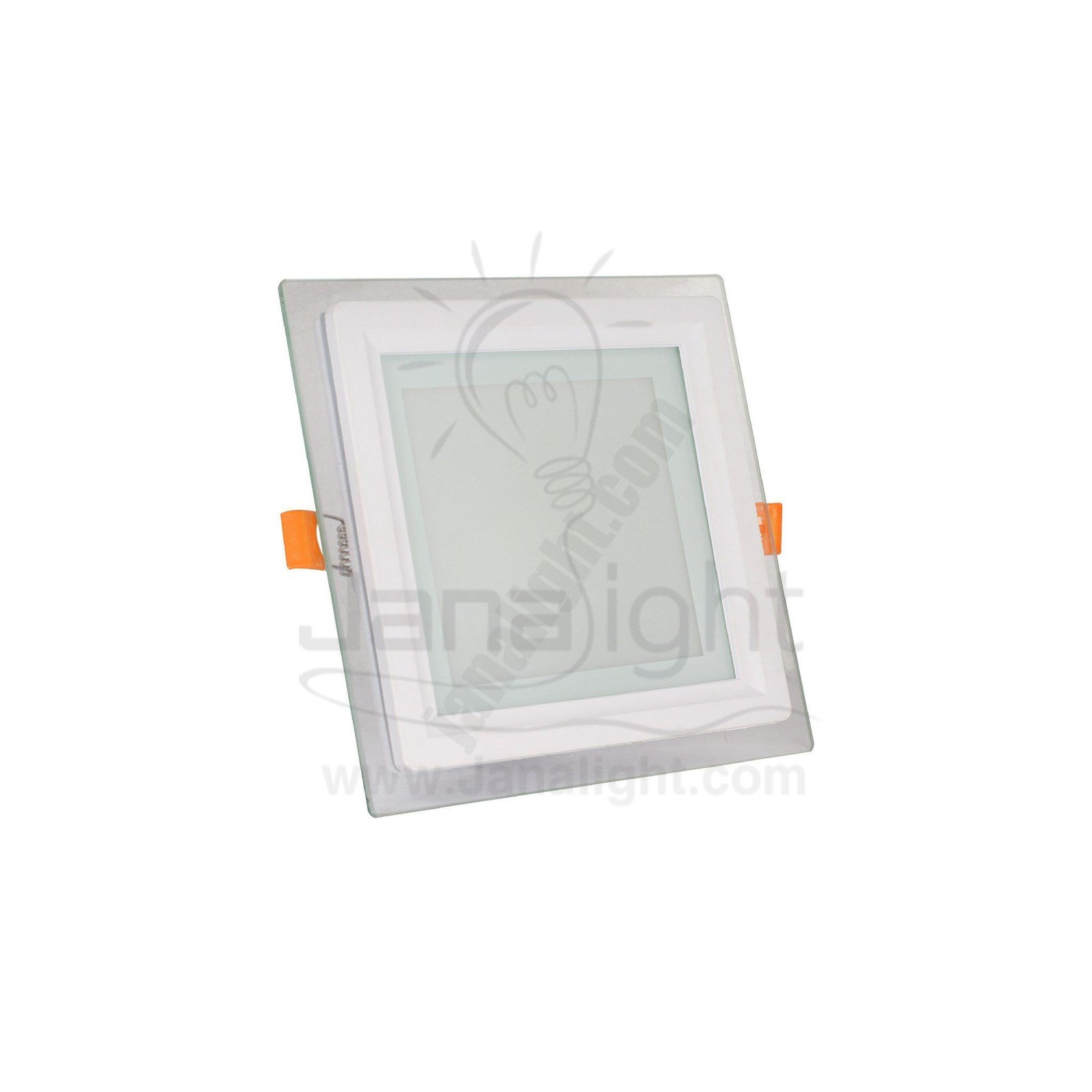 سبوت بانيل زجاجي 12 وات مربع وورم square warm 12 watt glass spot panel light